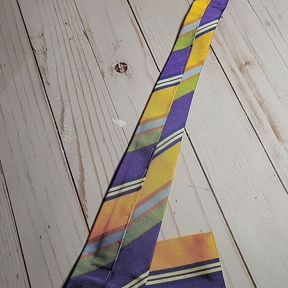 Robert Jensen Colorful Silk Tie New - Picture 8 of 10